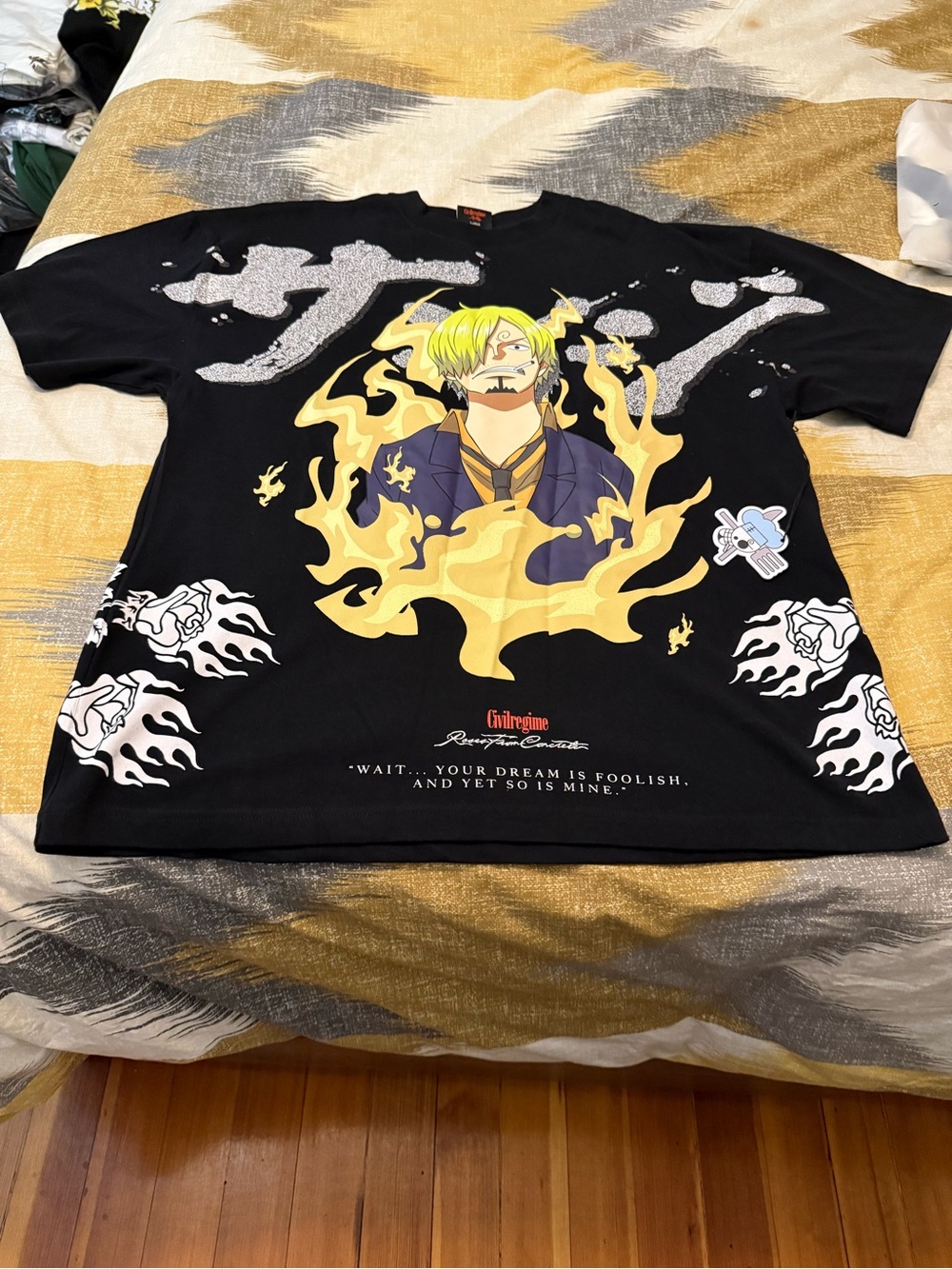 Civil Regime One Piece Men’s Short Sleeve Tee - Black Size L